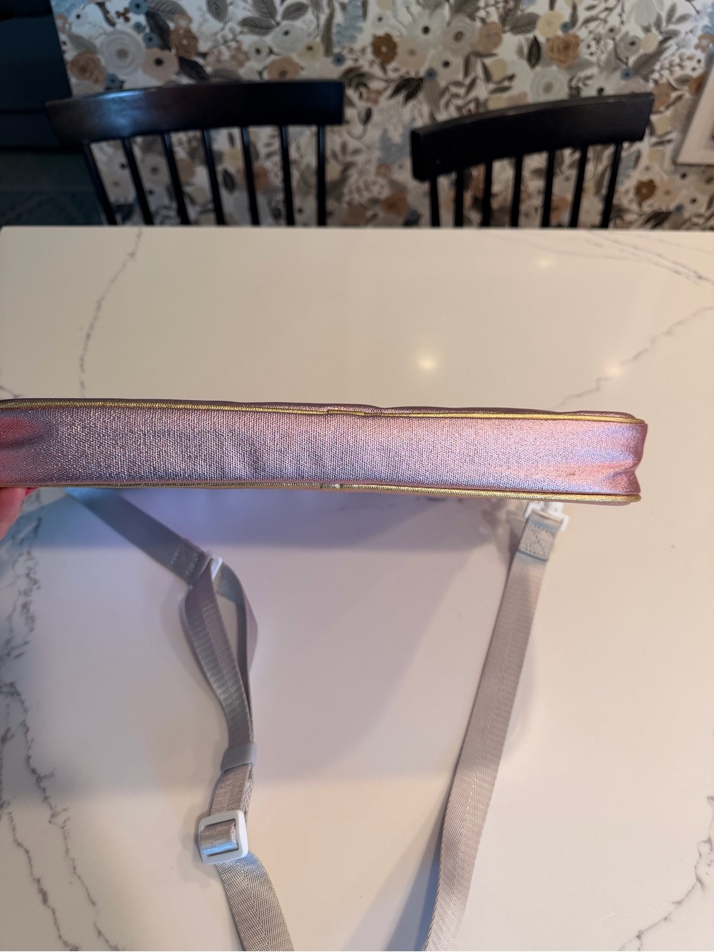 STATE Pink Metallic Crossbody with Gold Trim - Picture 2 of 4